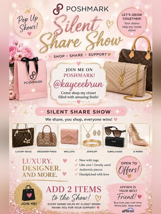 The Unbranded Brand Handbags - KayceeBrun's Silent Share Show Flyer